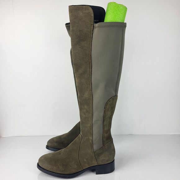 Over the knee waterproof Suede stretch Boots - Picture 3 of 16